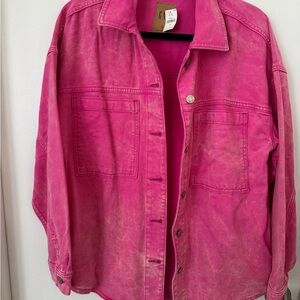 Women's Pink Denim Jacket